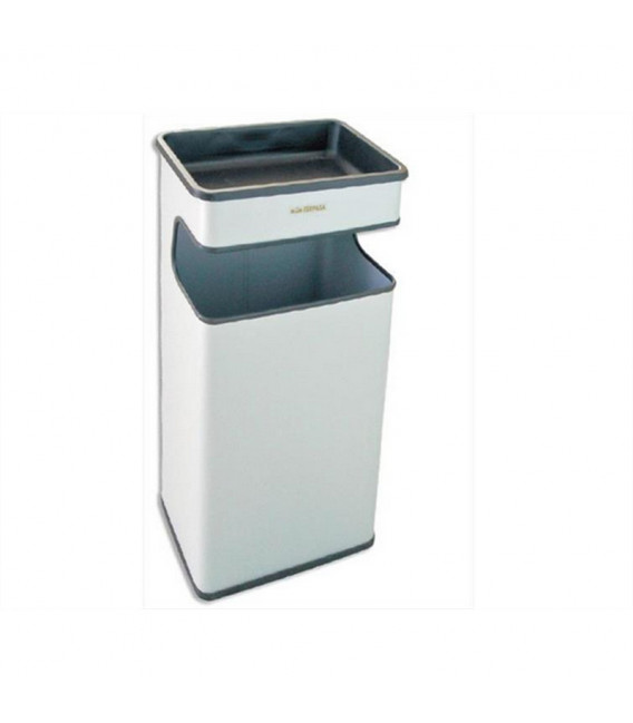Papelera Rectangular Acero Inox.