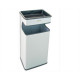 Papelera Rectangular Acero Inox.