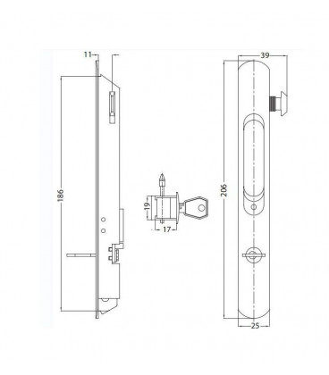 Cierre Ventana C/Llave Ovalado
