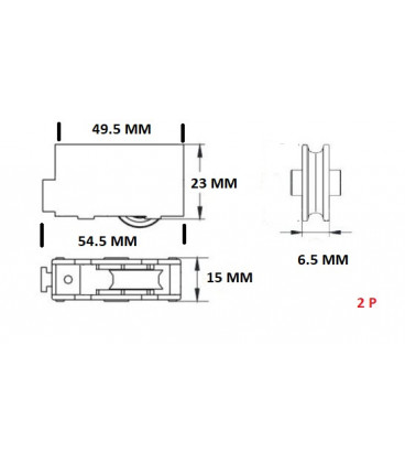 RODAMIENTO NYLON  MOD 2P  2UDS