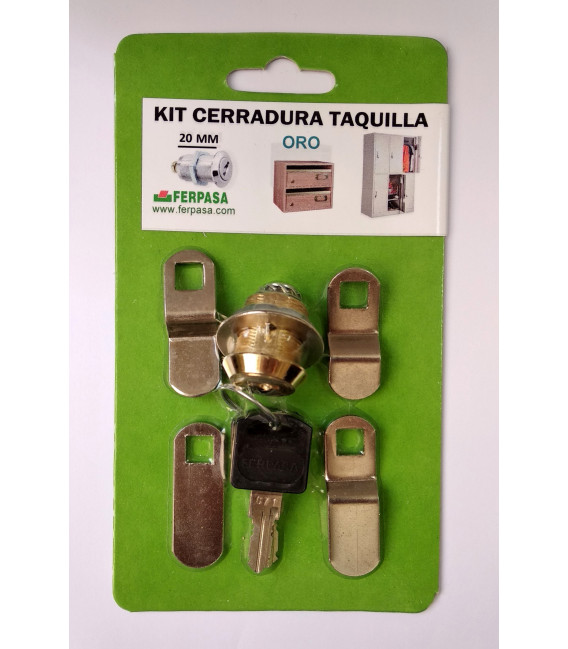 Kit Cerraduras Taquilla 20 ORO
