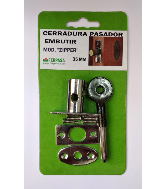 Pasador Embutir C/Llave Mod. ZIPPER