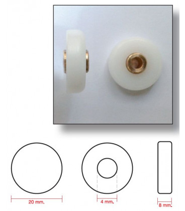 Rodamientos de Mampara Mod. Lisa (4 Uds.)