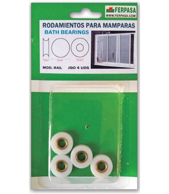 Rodamientos de Mampara Mod. Rail (4 Uds.)