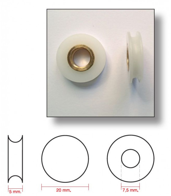 Rodamientos de Mampara Mod. Rail (4 Uds.)