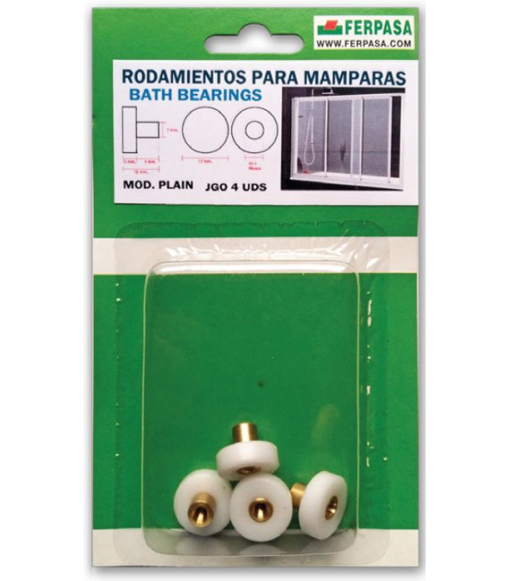 Rodamientos de Mampara Mod. Plain(4 Uds.)