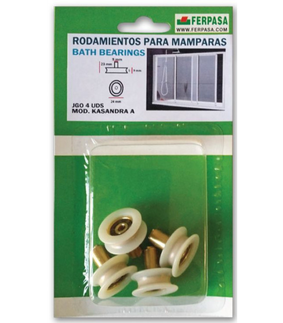 Rodamientos de Mampara Mod. Kasandra A (4 Uds.)