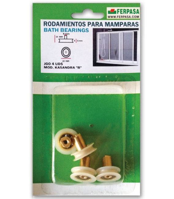 Rodamientos de Mampara Mod. Kasandra B (4 Uds.)