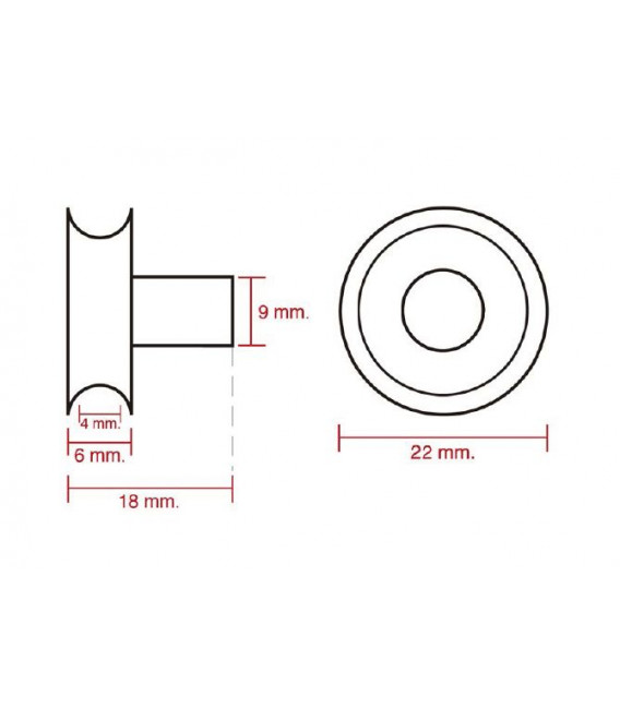 Rodamientos de Mampara Mod. Kasandra B (4 Uds.)