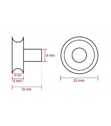 Rodamientos de Mampara Mod. Kasandra B (4 Uds.)