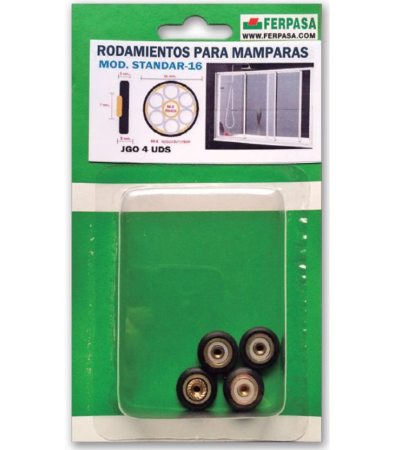 Rodamientos de Mampara Mod. Stan 16 (4 Uds.)