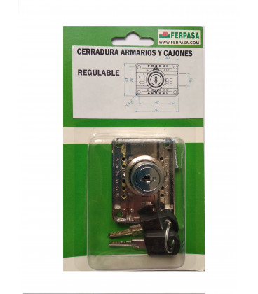 Cerradura Armarios y Cajones Regulable