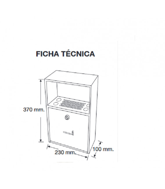 Cenicero Pared Inox