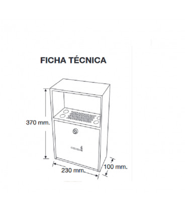 Cenicero Pared Inox