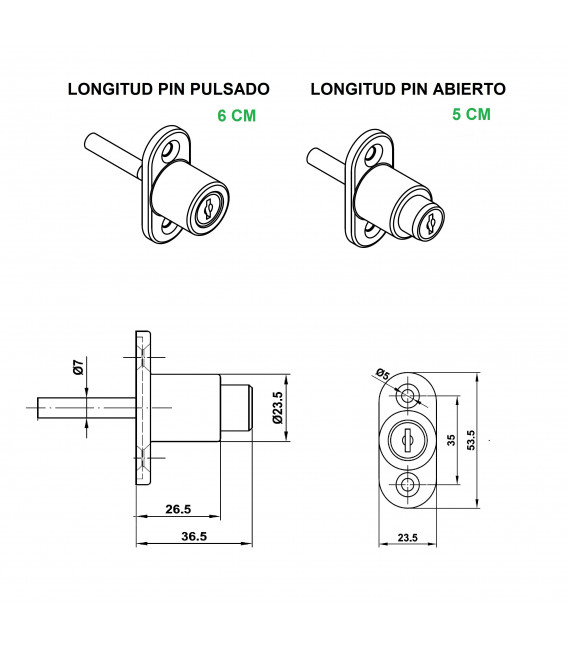 Cerradura de Ventanas PVC
