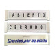 CARTEL ABIERTO-CERRADO MOVIBLE