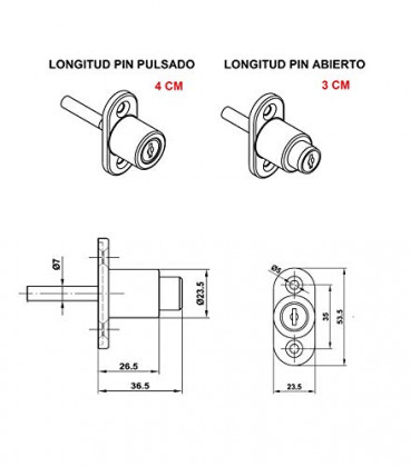 Cerradura de ventanas correderas Blanco PACK 2 - LLAVES IGUALES