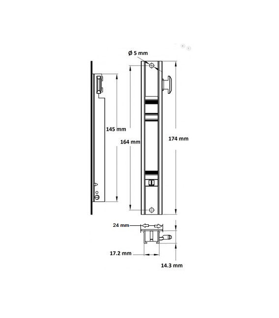 Cierre ventana corredera 2 Uds.