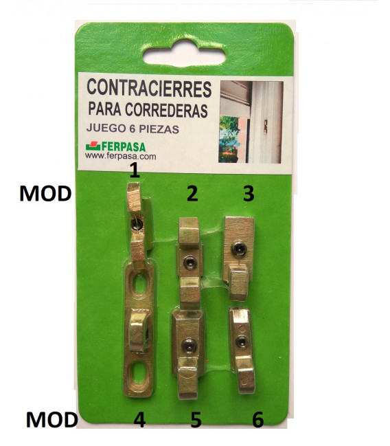 Jgo de 6 contracierres