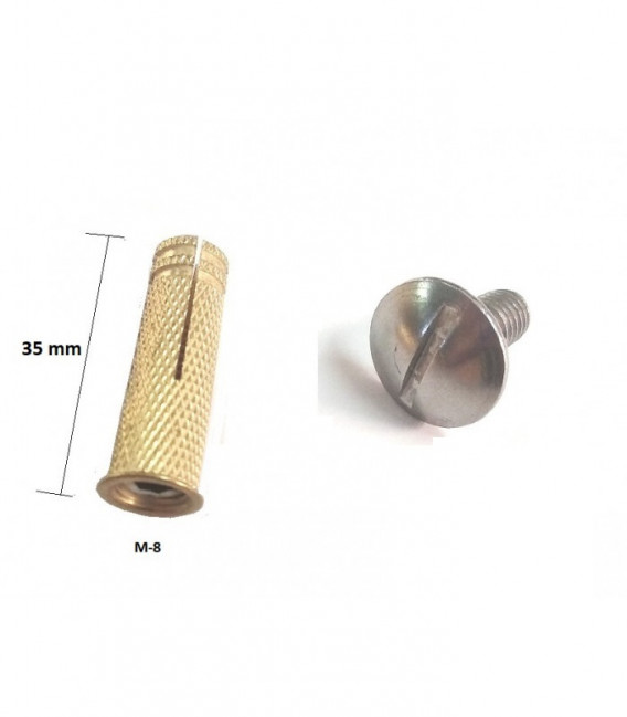 JGO. TACO Y TORNILOS INOX ANCLAJE LONA