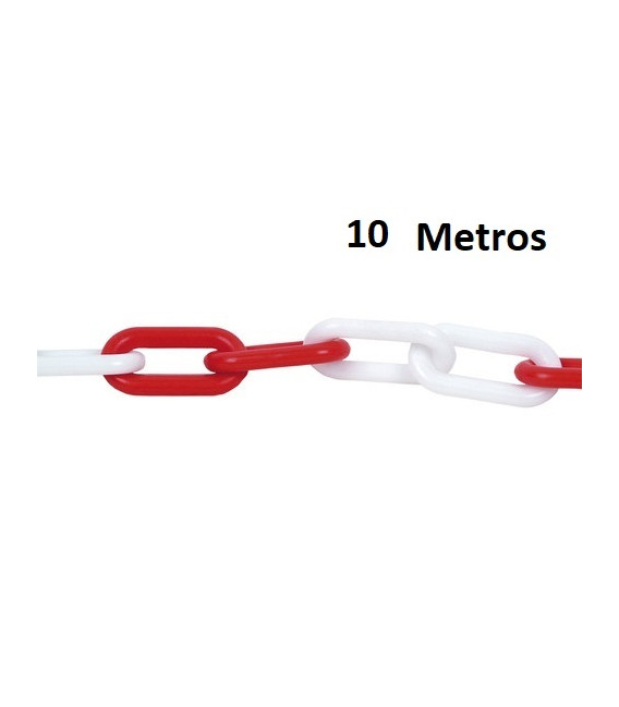 Cadena plastico señalización Blanca y Roja