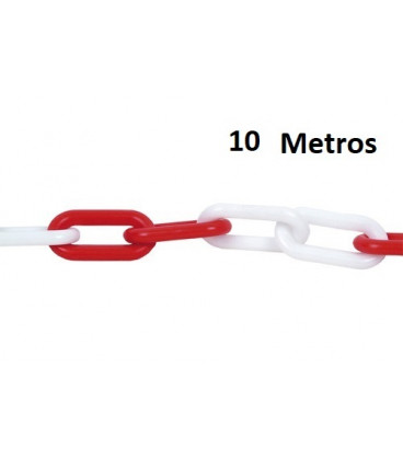 Cadena plastico señalización Blanca y Roja