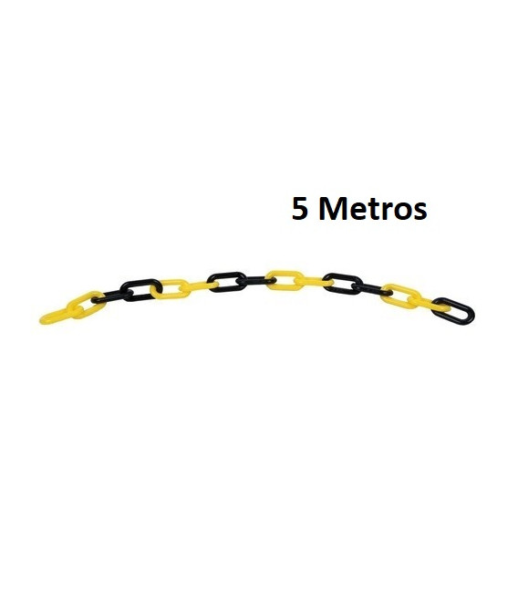 Cadena plastico señalización Amarilla y negra