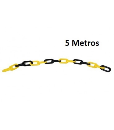 Cadena plastico señalización Amarilla y negra