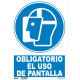 CARTEL OBLIGATORIO EL USO DE PANTALLA