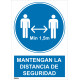 Cartel Distancia seguridad 1m