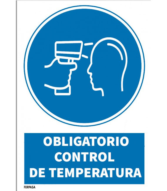 Cartel obligatorio control  temperatura