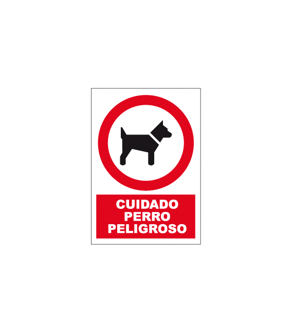 Cartel Nº3030 Cuidado Perro Peligroso