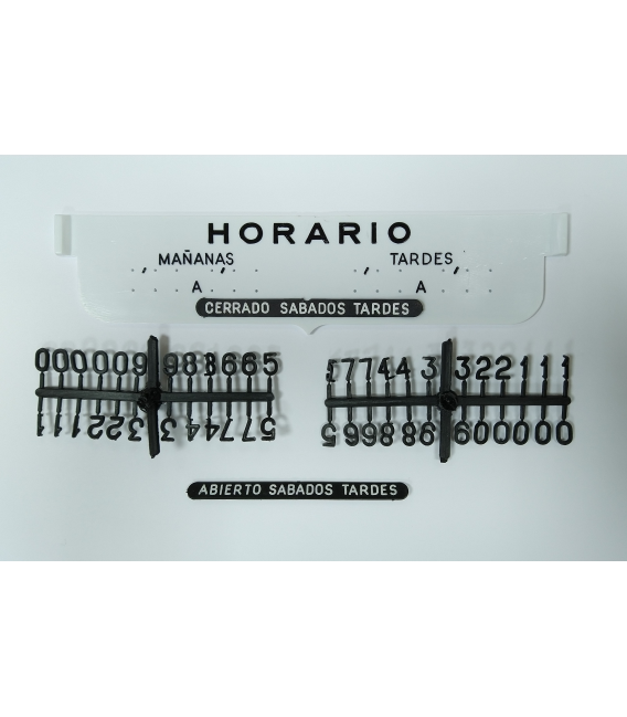 CARTEL HORARIO MOVIBLE