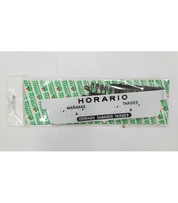 CARTEL HORARIO MOVIBLE