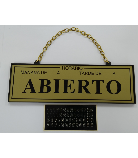 PICTOGRAMA "ABIERTO-CERRADO CON HORARIO"