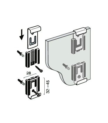 GRAPA PARA ESPEJO INOX