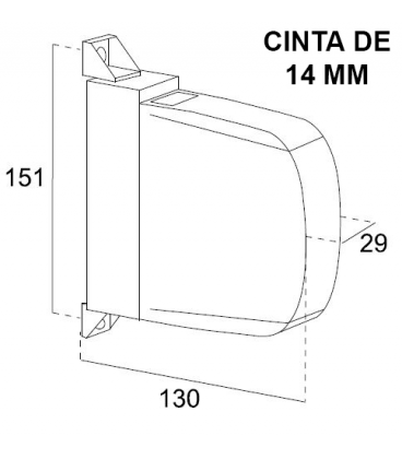 Recogedor de Sobreponer Abatible con Cinta