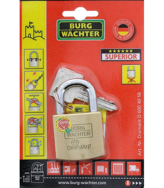Candado Diamant D 600 40 SB