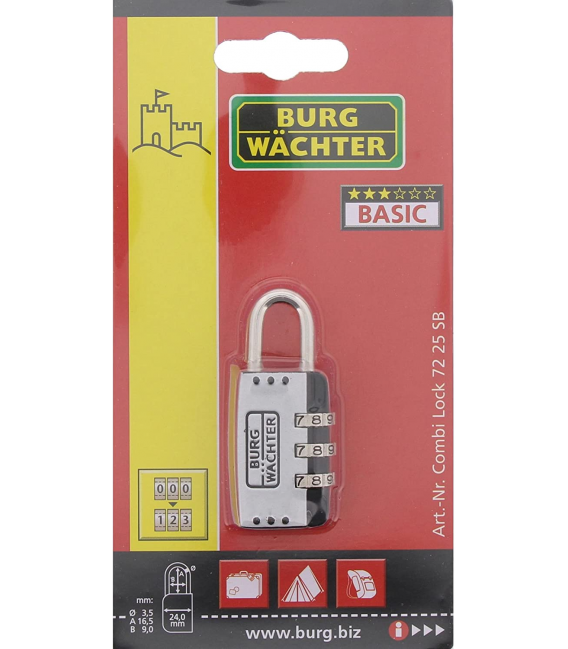 Candado Combi Lock 72 25 SB