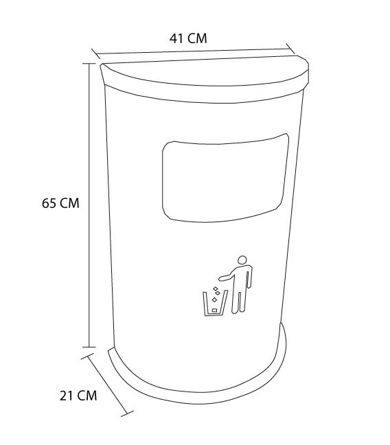 PAPELERA MODELO WAVE SIN CENICERO
