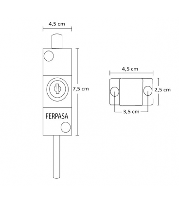 Pasador Seguridad C/Llave SOLID