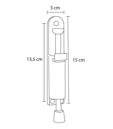 FRENO PUERTA LUXE CROMO