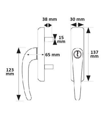 Cremona 2 Palas Apertura Exterior C/ Llave