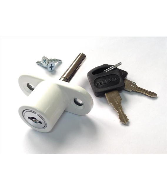Cerradura de ventanas correderas Blanco PACK 2 - LLAVES IGUALES