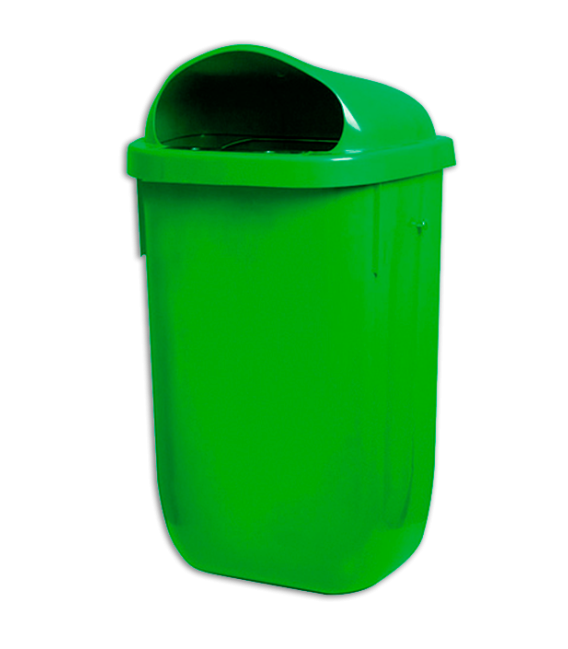 PAPELERA PLASTICO 50 LT VERDE