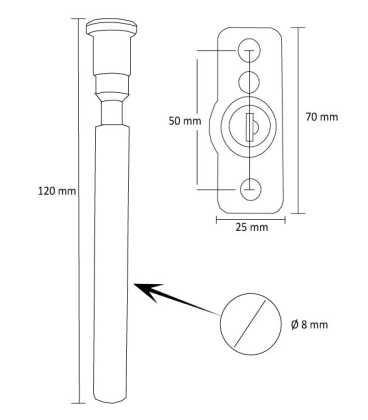 Cerradura Mod. Multilock C/Llave