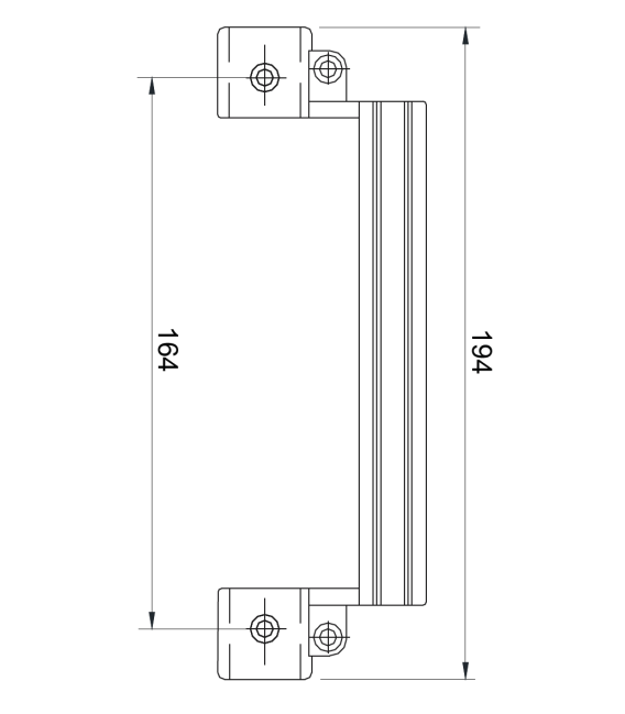 Asa tirador desplazada