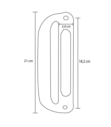Asa tirador para cierre oval