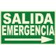 CARTEL SALIDA EMERGENCIA FLECHA DCHA
