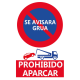 CARTEL PROHIBIDO APARCAR